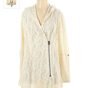 Free people lacey hoodie gray